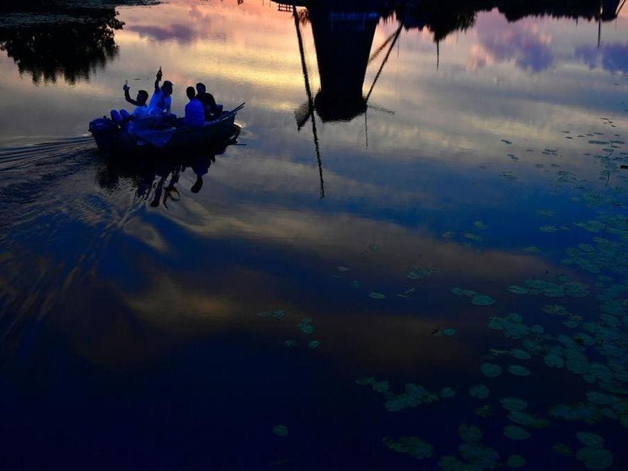 I mulini a vento a Kinderdijk (Paesi Bassi) - (AFP PHOTO / TOBIAS SCHWARZ)