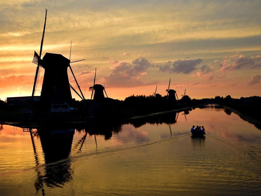 I mulini a vento a Kinderdijk (Paesi Bassi) - (AFP PHOTO / TOBIAS SCHWARZ)