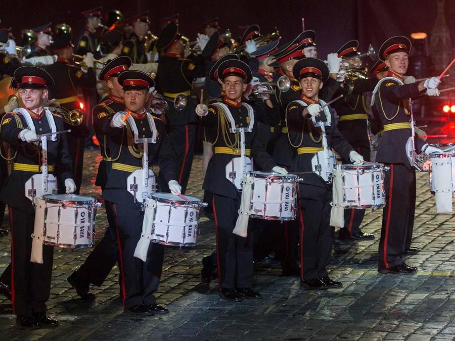 La banda del Moscow Military Music College (Xinhua/Bai Xueqi)