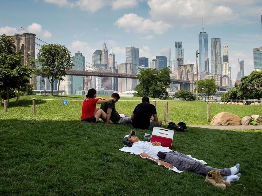 I prati del Brooklyn Bridge Park (Drew Angerer/Getty Images/AFP)