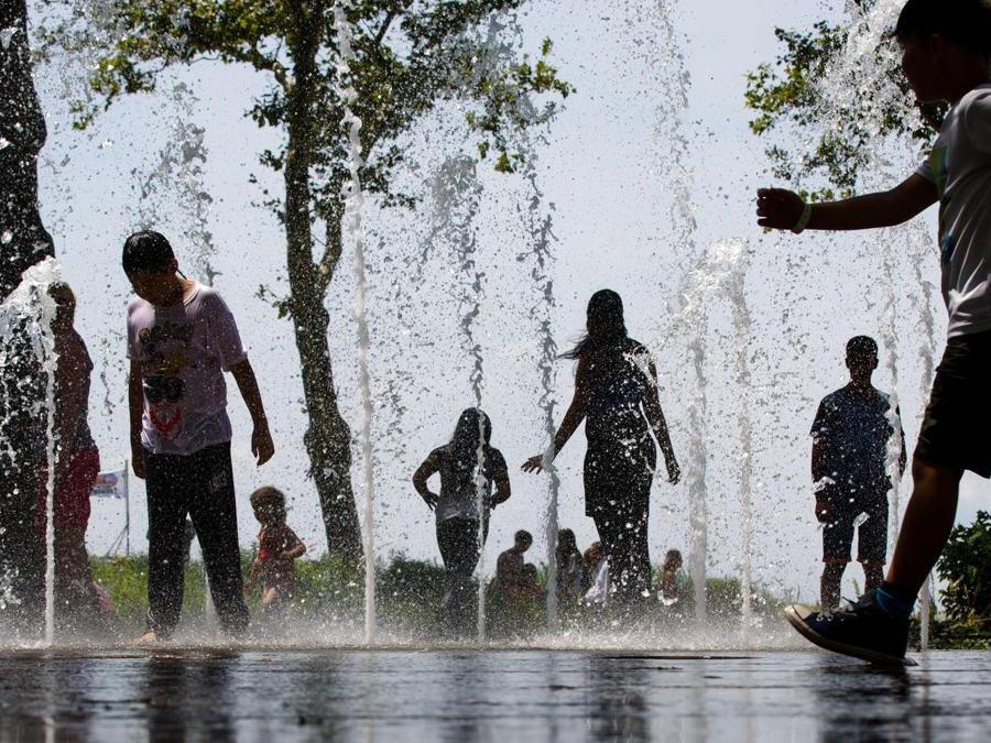 La fontana di Battery Park a Manhattan (Drew Angerer/Getty Images/AFP)