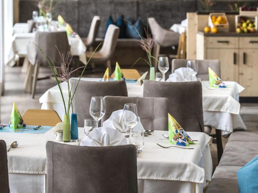 La sala da pranzo dell’Hotel Sonnwies
