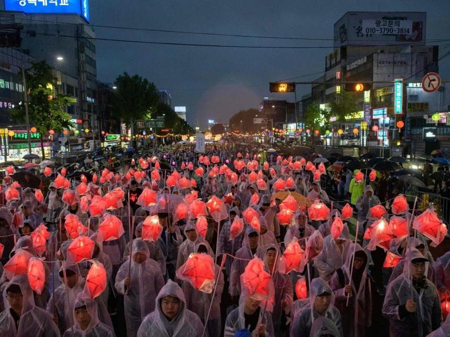 Seoul, festa delle lanterne  (AFP PHOTO / Ed JONES)