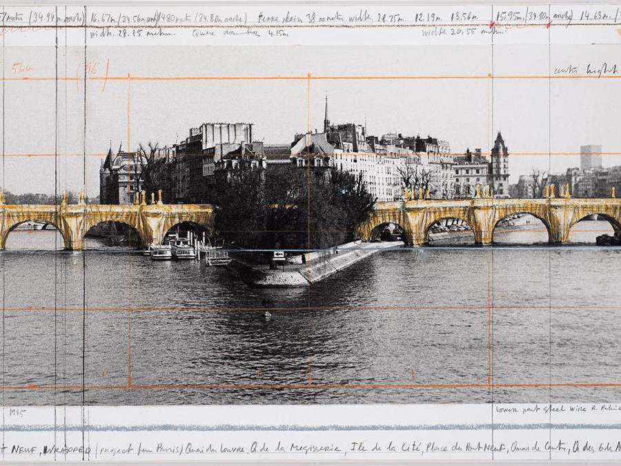 Christo, «Pont Neuf Wrapped», 1985, stima 50- 70.000 €, venduto 70.000 €, Courtesy Blindarte