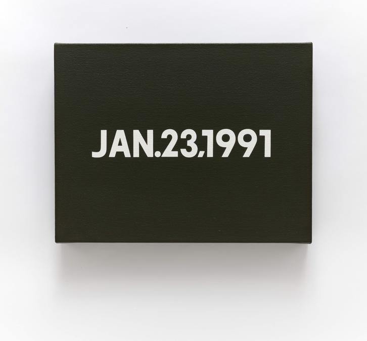 On Kawara, Jan.23,1991, from Today series No. 1, 1991 (courtesy di Sotheby's)