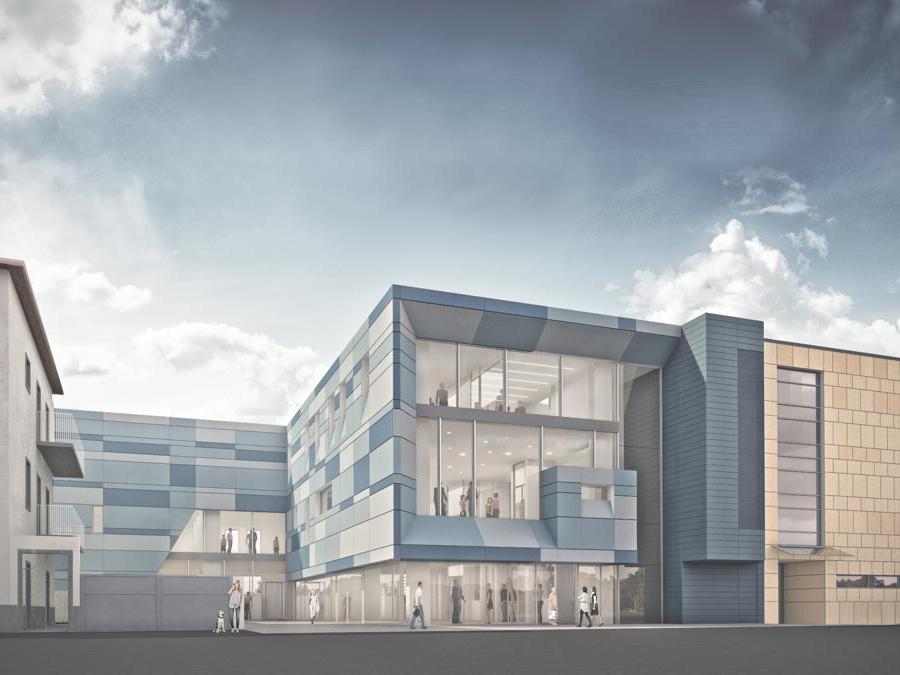 La riqualificazione della biblioteca Pergine Valsugana, a Trento, è curata da Alterstudio Partners. Il progetto prevedere di utilizzare il piano terra come settore di ingresso, comprensivo di aula studio, collegandolo mediante una scala al primo (sezione a scaffale aperto). Il piano sottotetto ospiterà la sezione ragazzi e bambini (© Alterstudio Partners)