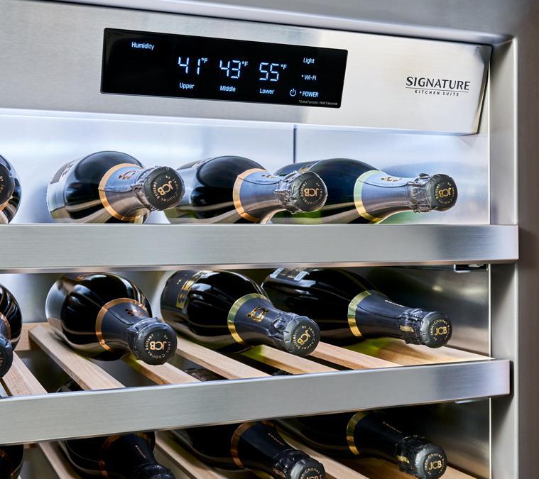 LG-Signature,  cantina   che indica  anchei i cibi da abbinare ai vini