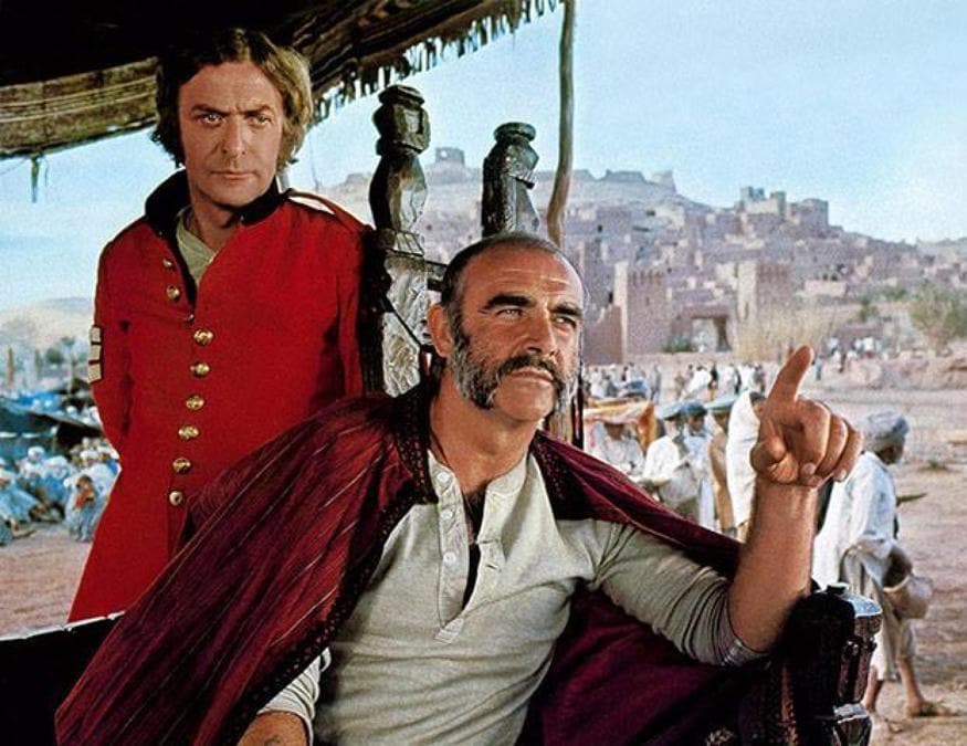 Sean Connery e Michael Caine in ?L?uomo che volle farsi re? . ANSA +++ EDITORIAL USE ONLY- NO SALES NO ARCHIVE+++
