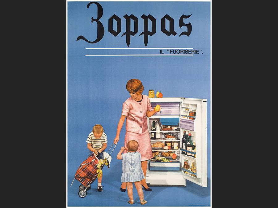 Autore anonimo, Zoppas Il fuoriserie, circa 1965, offset, foto, 140 x 100 cm. Collezione Galleria L'IMAGE, Alassio (SV)