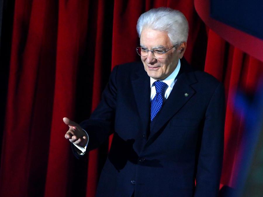 Il presidente della Repubblica Sergio Mattarella al Festival di Sanremo, 
