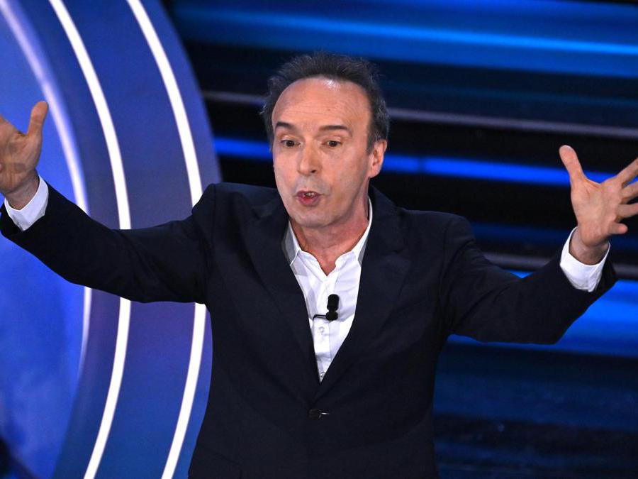 Roberto Benigni al 73° Festival di Sanremo (ANSA/ETTORE FERRARI)