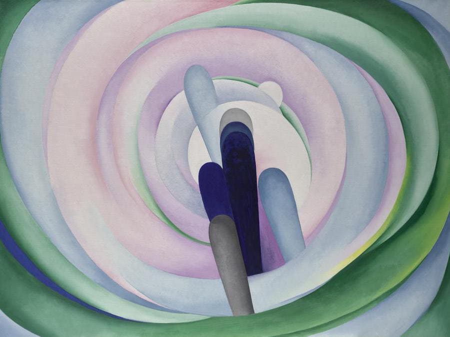 Georgia O’ Keeffe Grey Blue and Black Pink Circle 1929 Dallas Museum of Art. Oil on canvas 91.4x121.9 cm. Gift of the Georgia O’ Keeffe Foundation. Photo: Courtesy Dallas Museum of Art