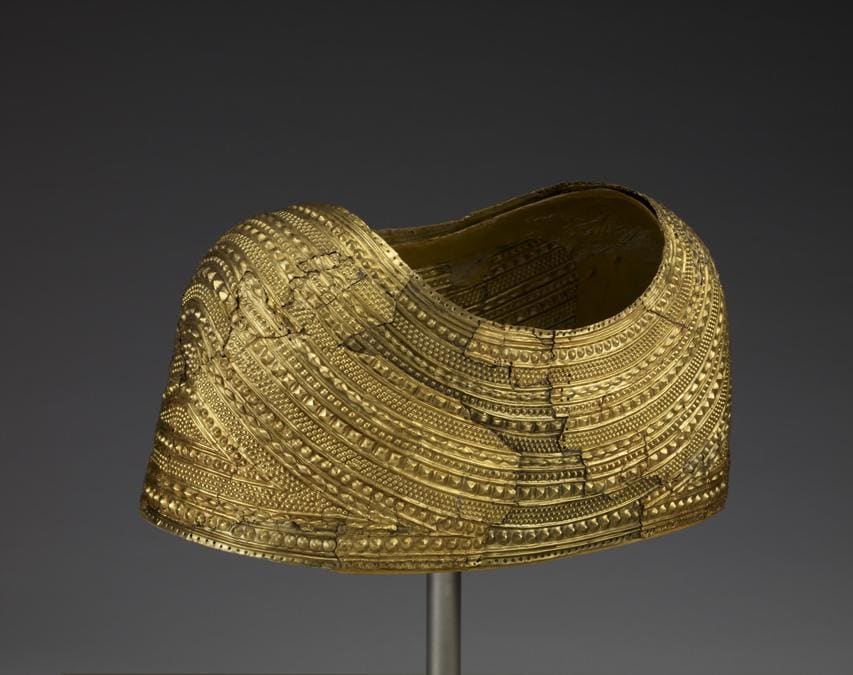 The Mold Gold Cape, 1900–1600 BC. Mold, Flintshire, Wales. The Trustees of the British Museum