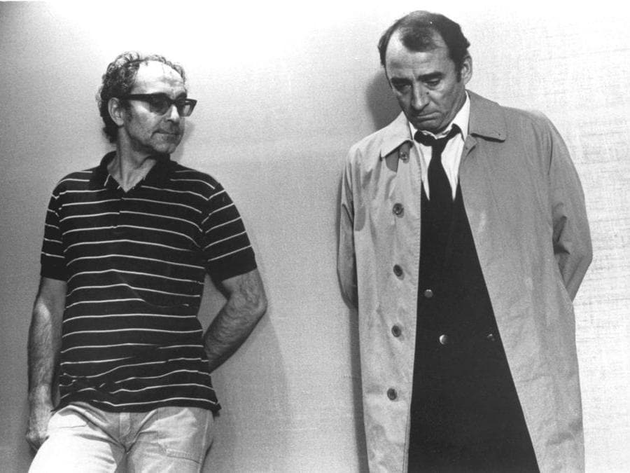 Il regista francese Jean-Luc Godard con l’attore Claude Brasseur (Agf / Editorial)