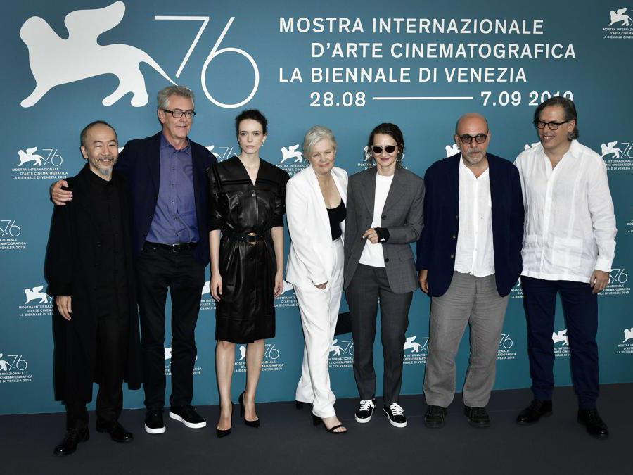 Shinya Tsukamoto, Piers Handling, Stacy Martin, Mary Harron, Jury President Lucrecia Martel, Paolo Virzì and Rodrigo PrietoFoto IPP/ Daniele Cifala'