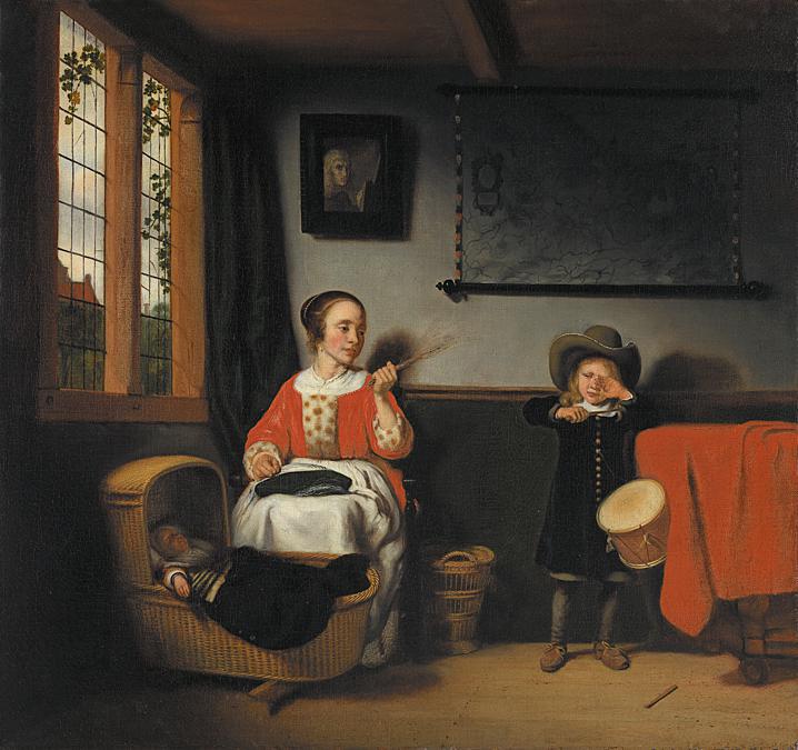 Young Mother with her Children. Nicolaes Maes about 1656. © Museo Nacional Thyssen-Bornemisza. Madrid