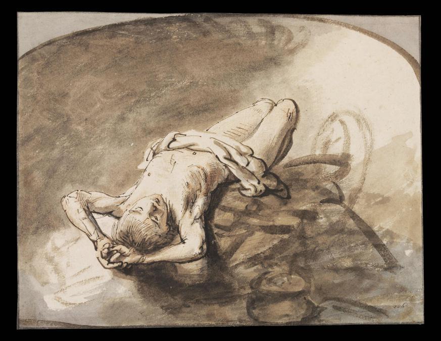 Study of a Reclining Boy. Nicolaes Maes, 1653. © Victoria and Albert Museum, London