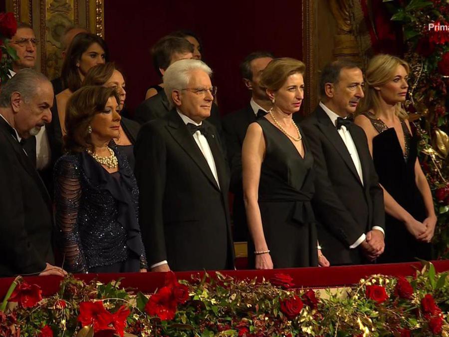 Prima della Scala edizione 2019, Tosca, di Giacomo Puccini. Immagini tratte dalla diretta televisiva della Rai (Alberto Cattaneo/Fotogramma)