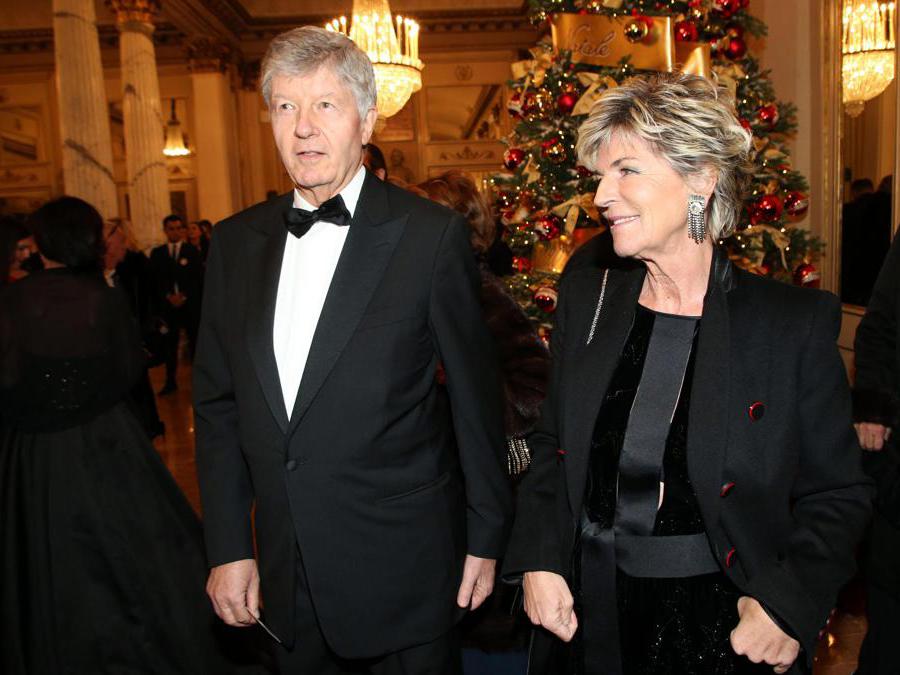 Gabriele Galateri di Genola con la moglie Evelina Christillin. (Ansa/Matteo Bazzi)