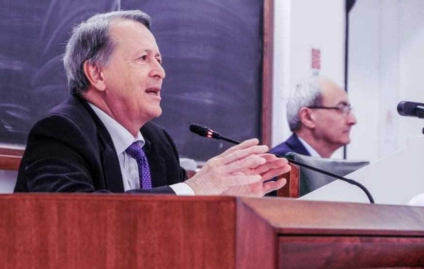 Il direttore del Sole 24 Ore, Fabio Tamburini, con il prof. Marcello Signorelli capo dipartimento Economia dell’università di Perugia