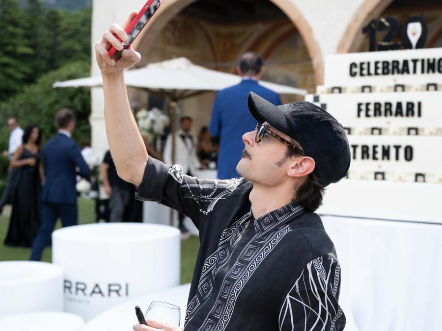 Fabio Rovazzi celebrating with Ferrari Trento