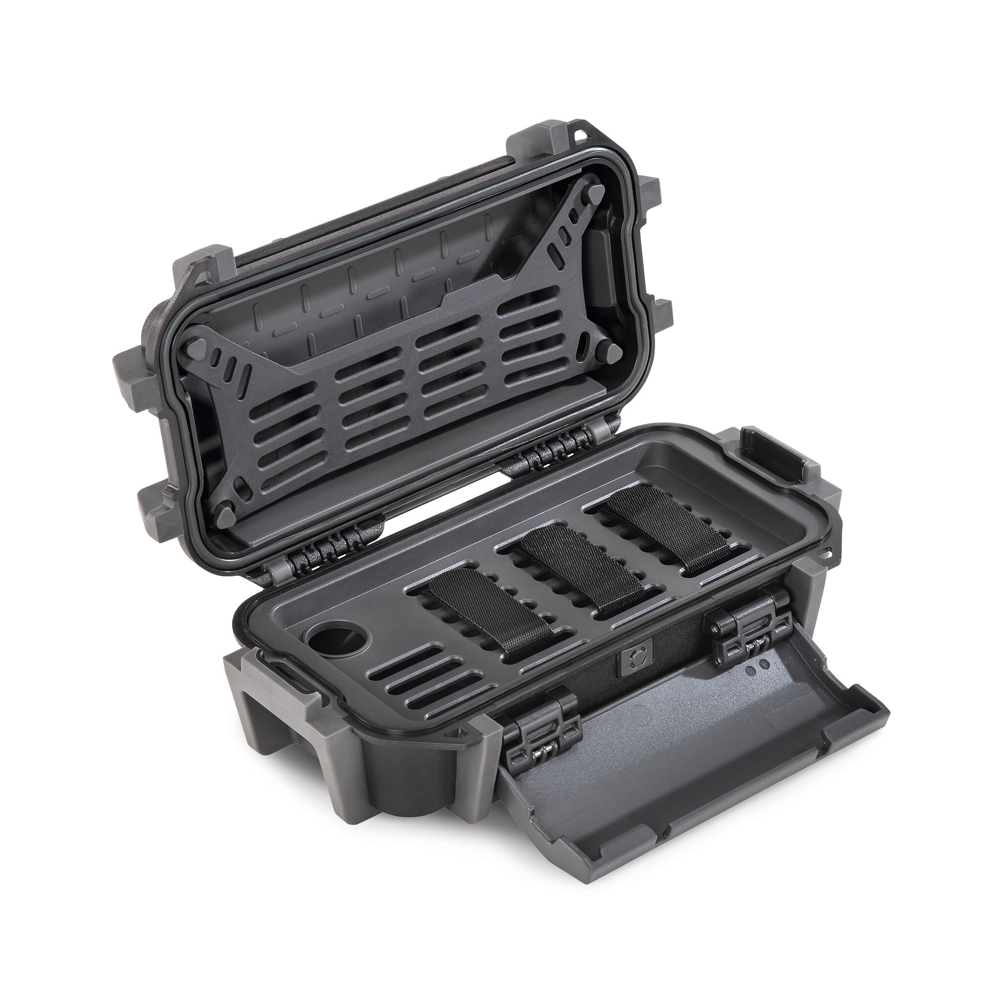 CUSTODIA PER OGGETTI PERSONALI RUCK CASE R20, PELI Ruck Case è una valigetta a prova di acqua, polvere e urti, perfetta per conservare piccoli oggetti di valore. Ha le dimensioni di un grosso astuccio portapenne (anche disponibile in due versioni leggermente più grandi), che si infila comodamente in uno zaino e può contenere, per esempio, documenti, passaporti, schede SD e due smartphone. La valigetta si apre grazie a una serratura a scatto e all'interno è suddivisa in scomparti ben organizzati (da 107 euro).