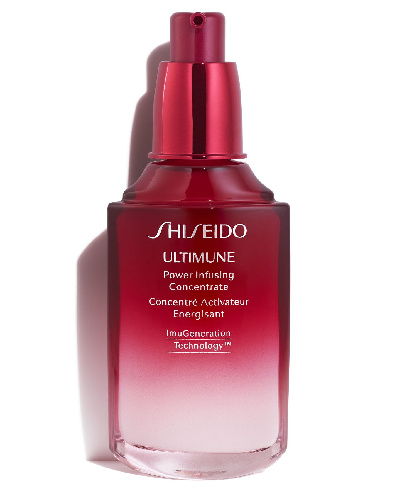 ULTIMUNE POWER INFUSING CONCENTRATE Shiseido ha creato la versione 2.0 di Ultimune, ancora più efficace grazie alla nuova ImuGeneration TechnologyTM, frutto di 25 anni di ricerca. Si tratta di un siero che arricchito con estratti di fungo Reishi antiossidante e radice di Iris, rinforza la pelle, ne ripristina la tonicità e la protegge contro i danni quotidiani, facendola apparire più levigata, luminosa ed elastica, in grado di preservare il proprio stato ottimale anche in condizioni difficili (Ultimune Power Infusing Concentrate di Shiseido, 50 ml, 123,50 euro).