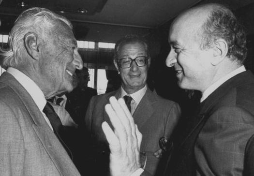 Ciriaco De Mita con Gianni Agnelli e Cesare Romiti 