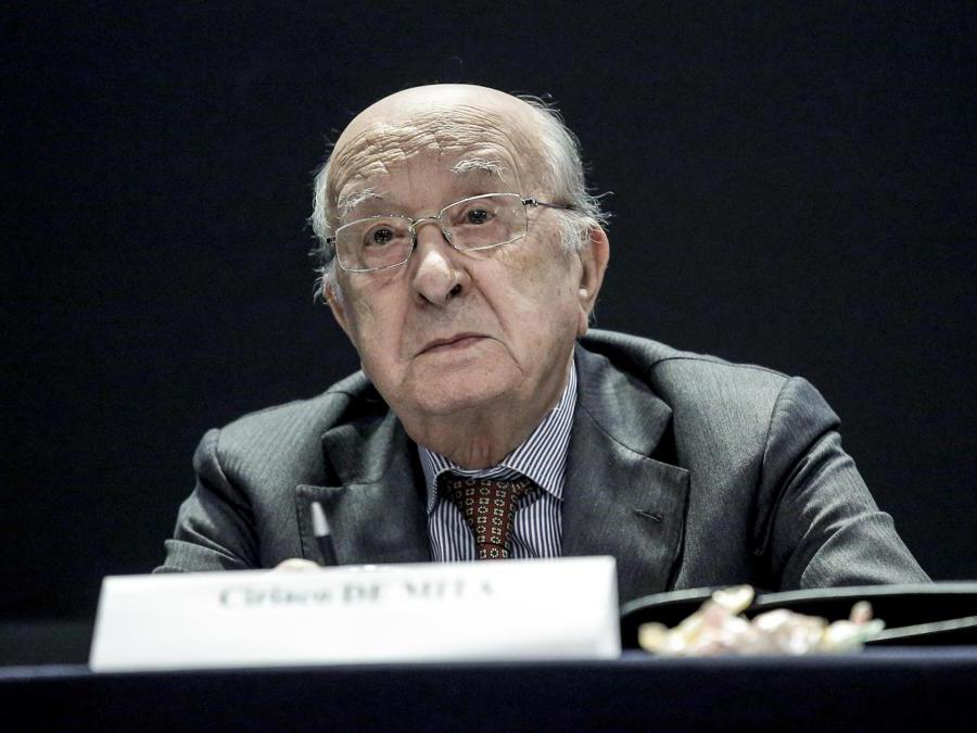 Ciriaco De Mita durante il convegno ''Cattolicesimo politico, e le sfide del terzo millennio'', Roma, 29 settembre 2017. ANSA/GIUSEPPE LAMI