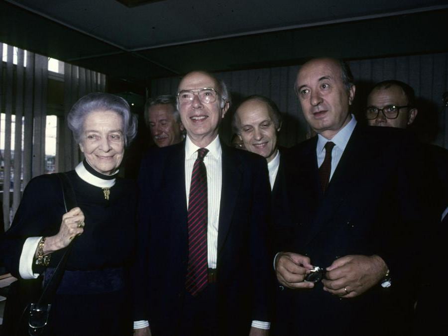 Rita Levi Montalcini, Renato Dulbecco, Ciriaco De Mita (Archivio / Imagoeconomica)