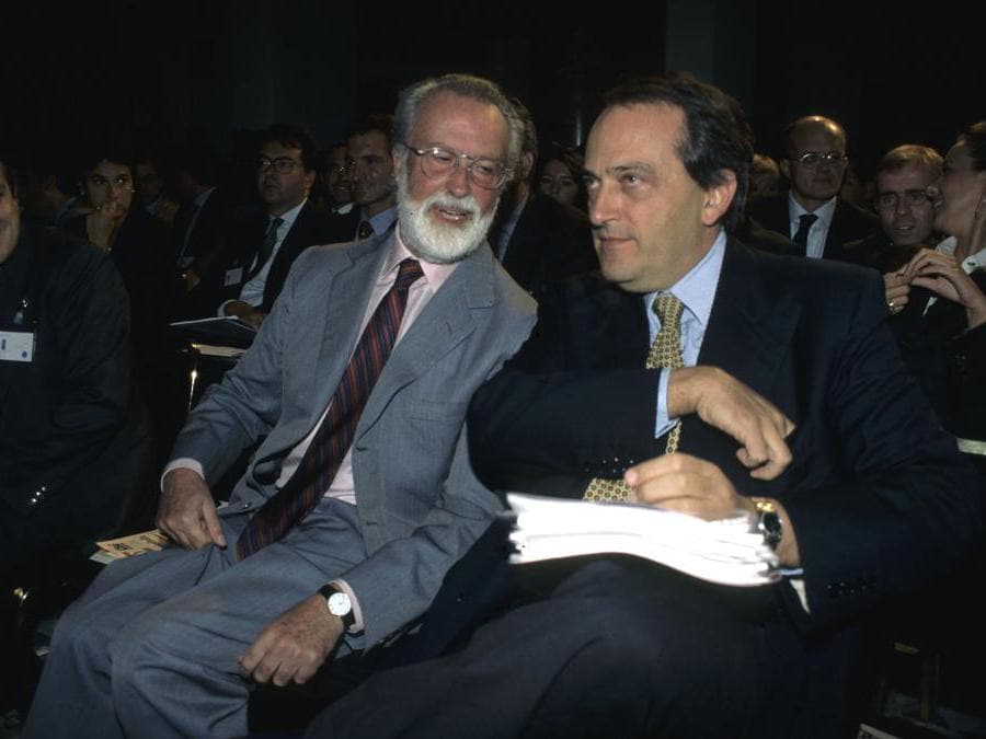 Eugenio Scalfari e Luigi Abete (Imagoeconomica)