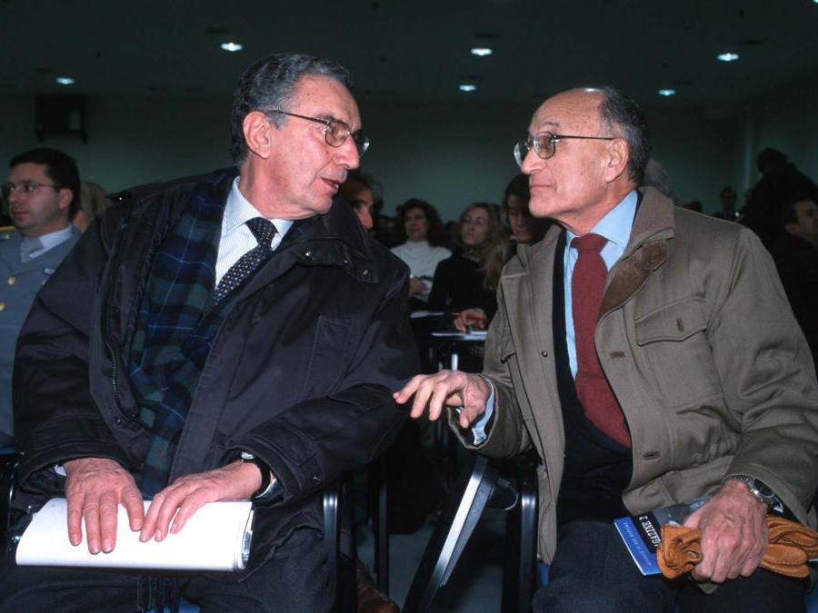 Gerardo D'ambrosio e Francesco Saverio Borrelli (Fotogramma)