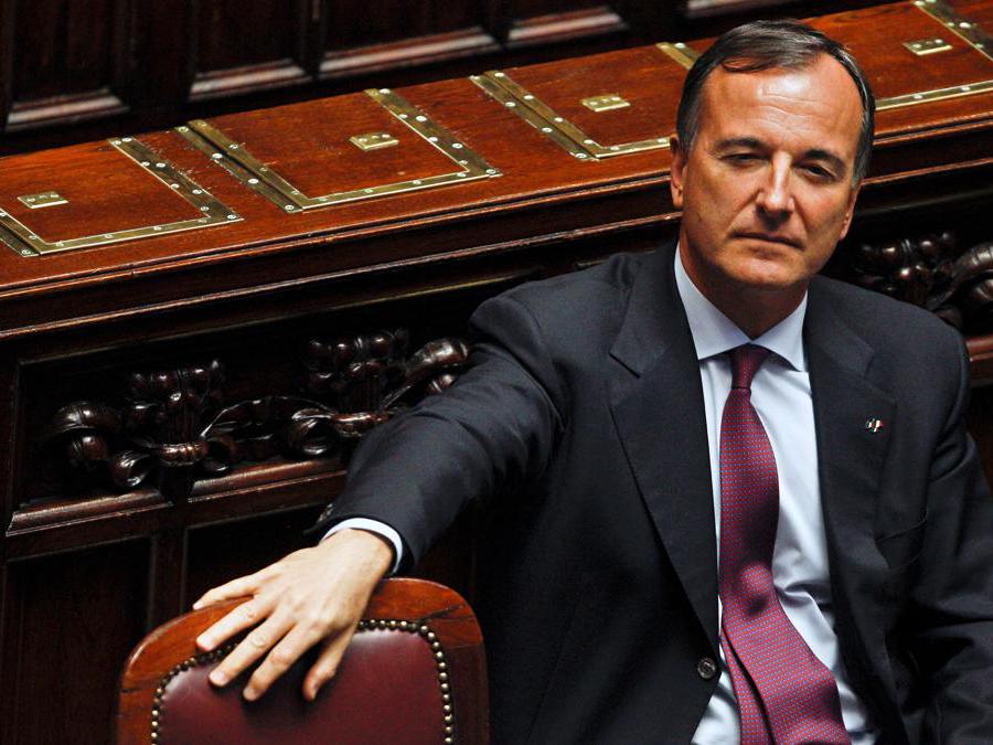 Il ministro degli Affari Esteri Franco Frattini alla camera dei deputati - Roma 21 giugno  2011.(Reuters/Tony Gentile)