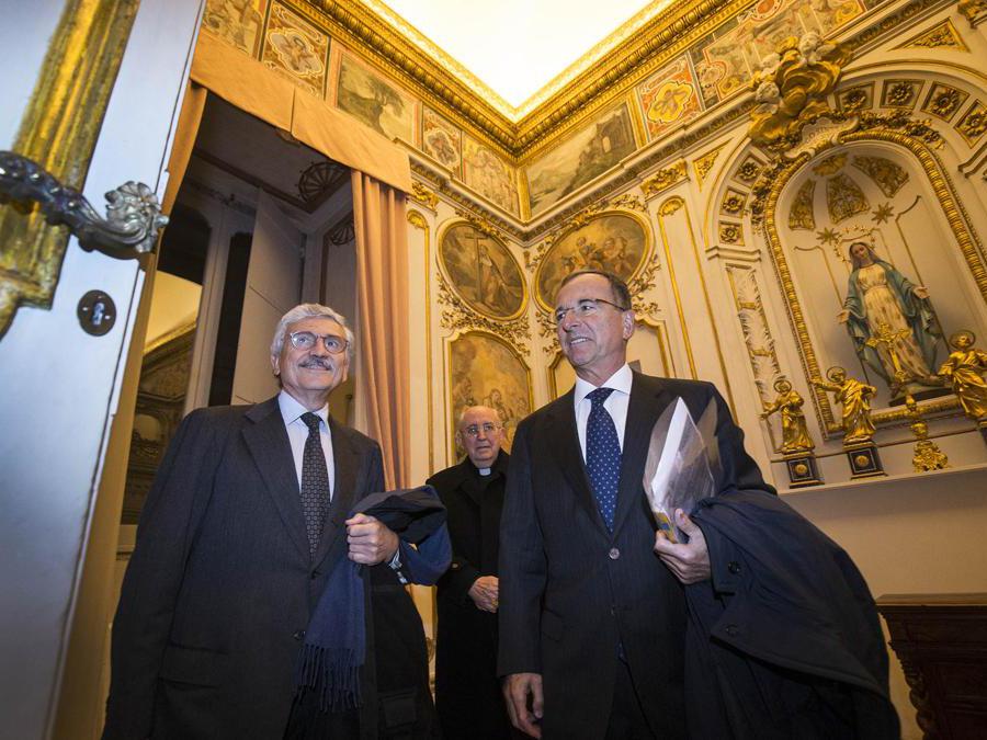 Massimo D’Alema e Franco Frattini (Imagoeconomica)