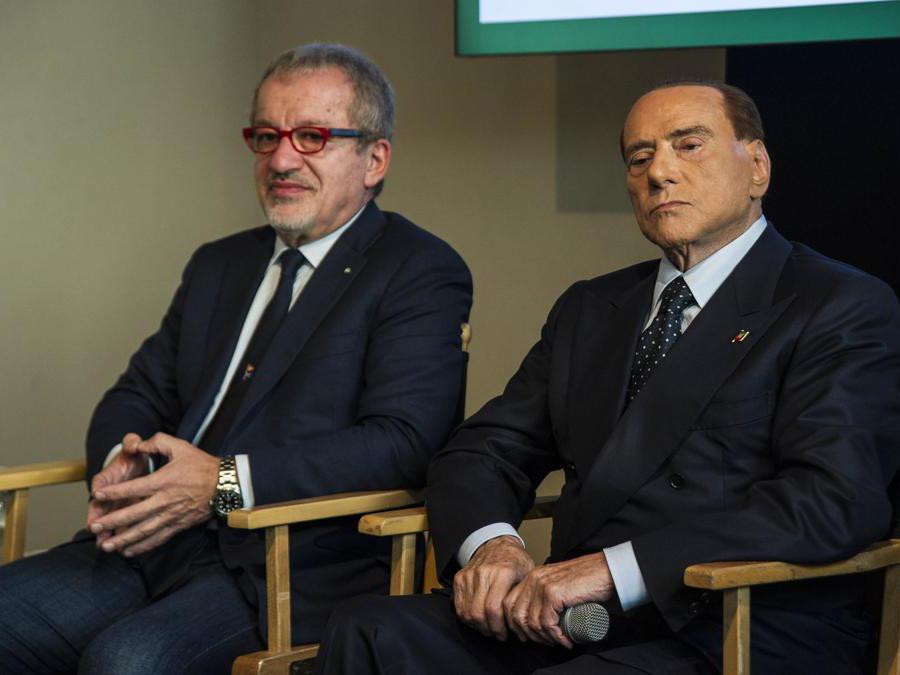 Milano, 18/10/2017. Incontro Berlusconi-Maroni per il referendum del 22 ottobre per l' autonomia della Lombardia (Foto Italy Photo Press / Mario Romano)