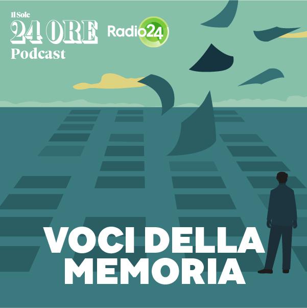 La cover del podcast  «Voci della memoria»