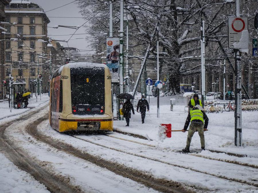 Milano, 28 dicembre 2020. (Ansa / Matteo Corner)