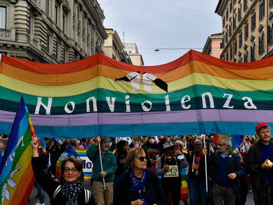 Manifestazione per la pace, Roma, 5 November 2022 (Photo by Tiziana FABI / AFP)
