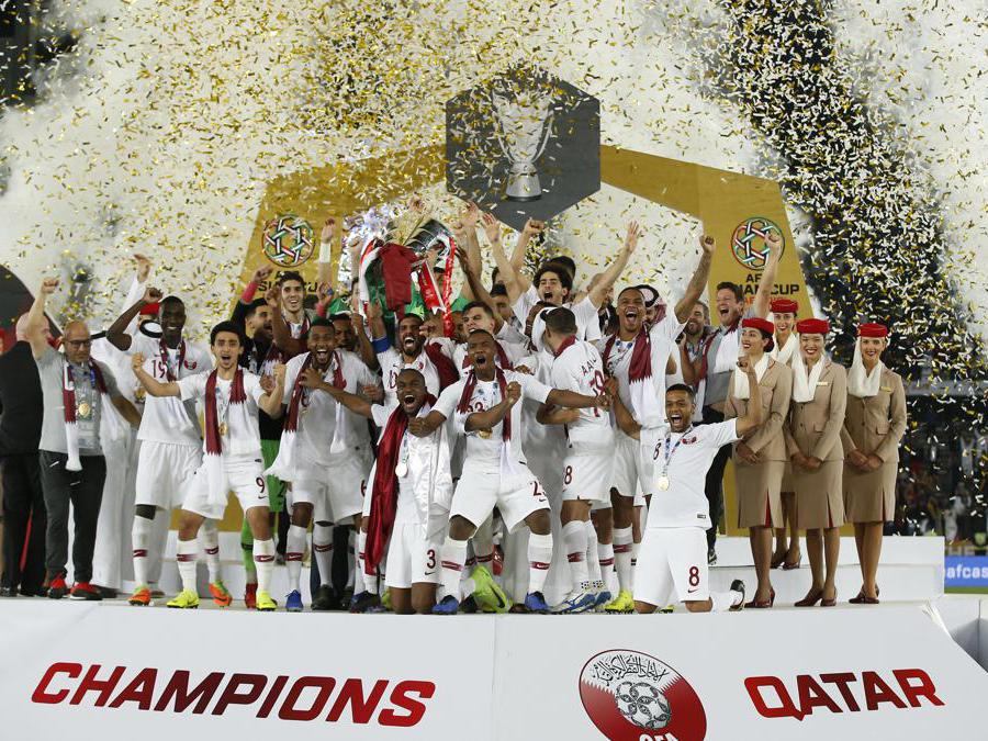 FEBBRAIO. CALCIO. La nazionale di calcio del Qatar conquista il primo titolo continentale della sua storia. Sconfitto, nella finale della coppa d'Asia, il Giappone con il risultato finale di 3-1. (Afp