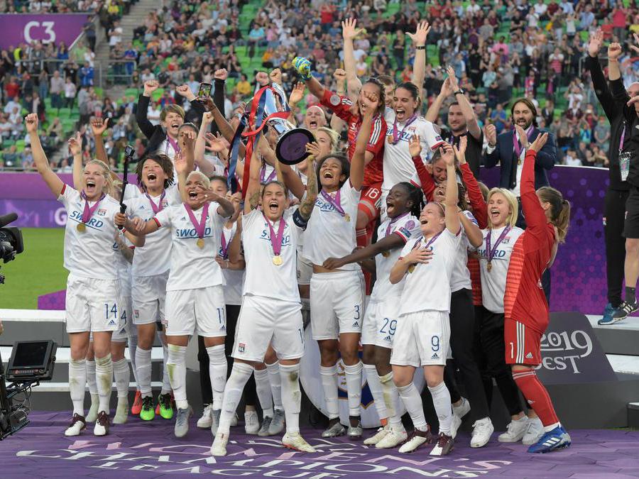 MAGGIO. CALCIO. Con una tripletta del Pallone d'oro norvegese Ada Hegerberg, il Lione si aggiudica pe la quarta volta consecutiva la Champions League femminile battendo in finale il Barcellona per 4-1. (Afp)