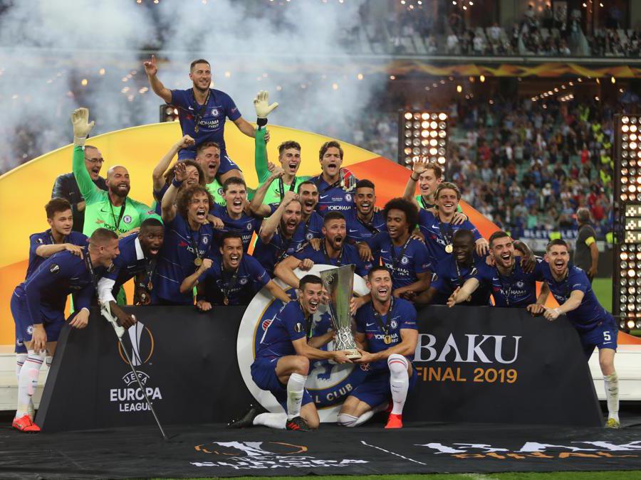 MAGGIO. CALCIO. Il Chelsea, conquista l'Europa League per la seconda volta nella storia del club. Sconfitto nella finale di Baku l'Arsenal per 4-1. Primo trofeo internazionale in carriera per il tecnico italiano Maurizio Sarri. (Afp)