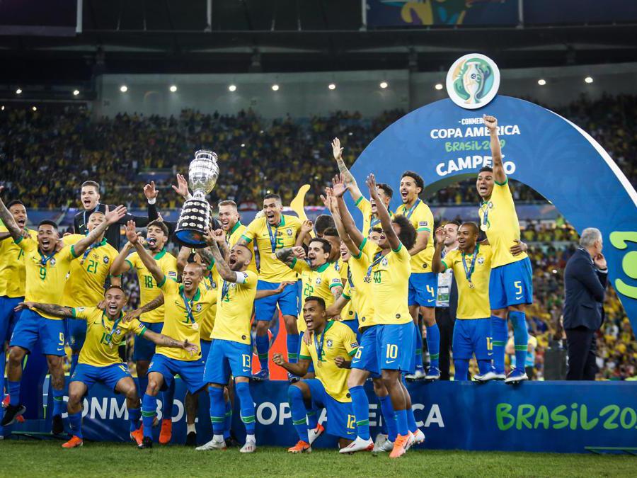 LUGLIO. CALCIO: La Seleçao vince per la nona volta nella storia della nazionale brasiliana, la Copa America. Nella finale disputata al Maracana di Rio de Janeiro, i padroni di casa hanno sconfitto il Peru per 3-1. Photo Thiago Bernardes / FramePhoto / DPPI