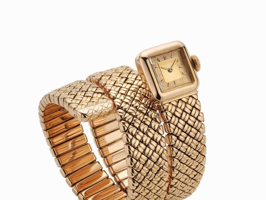 Orologio Serpenti Bvlgari in oro rosa 1957 Collezione Privata