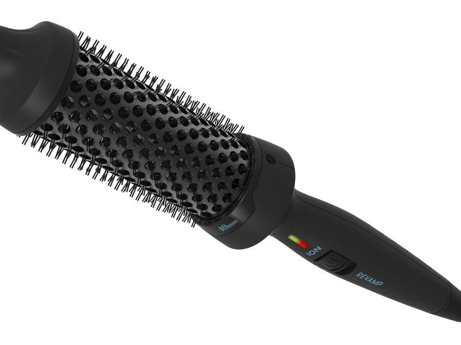 Revamp Progloss Big Hot Round Brush, spazzola ad aria ionica per volume, corposità ed elasticità, con oli super leviganti Progloss™ alla Cheratina, Argan e Cocco per massima morbidezza