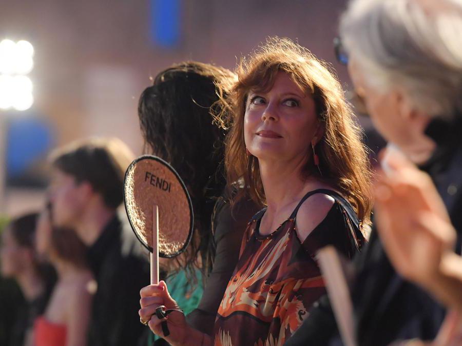 Fra gli ospiti, l'attrice Susan Sarandon. (Photo by Tiziana FABI / AFP)