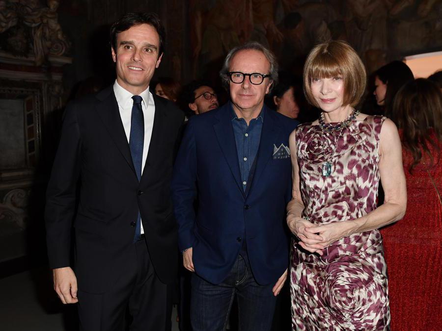 Emanuele Farneti, Andrea Della Valle e Anna Wintour (Jacopo M. Raule/Getty Images)