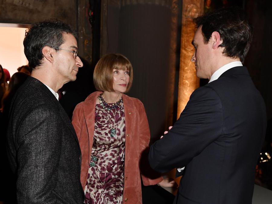 Federico Marchetti, Anna Wintour e Emanuele Farneti  (Jacopo M. Raule/Getty Images)
