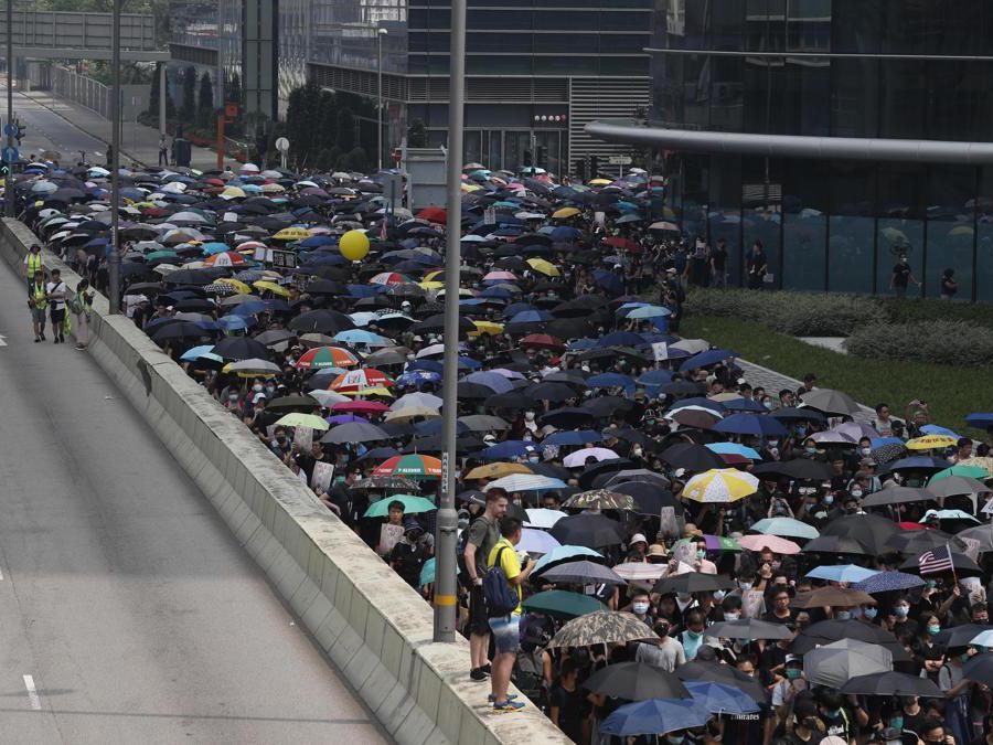 Marcia di protesta a Hong Kong, 24 agosto 2019 (Epa)