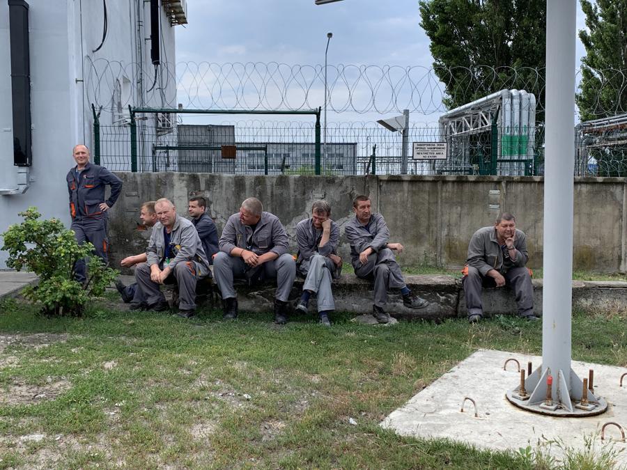 In attesa dell'inizio del turno