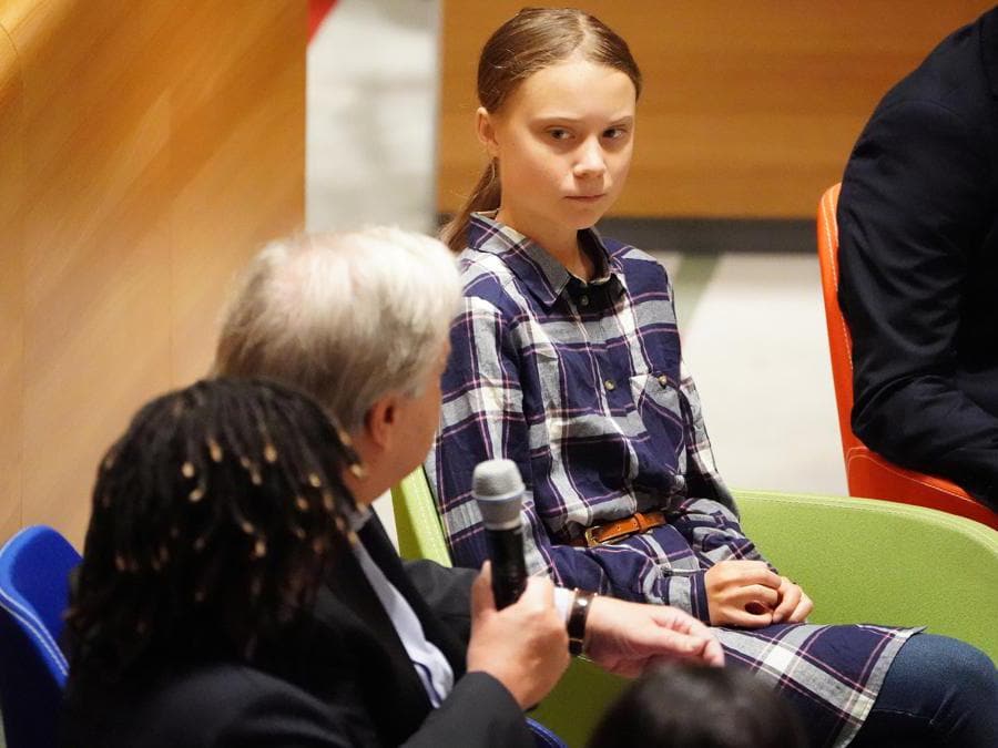 New York City.  Youth Climate Summit. Greta Thunberg (Reuters)